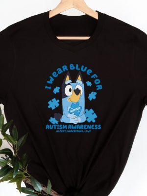 I Wear Blue For Autism Awareness Autism Awareness Shirt Autism Awareness Tee Autism Teacher Shirt We Wear Blue Shirt Bluey Bingo Autism Shirt revetee 4