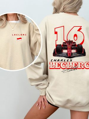 Charles Leclerc Formula One Sweatshirt F1 Shirt F1 Two Sides Shirt Charles Leclerc Shirt Charles Leclerc F1 Shirt Charles Leclerc 16 revetee 2