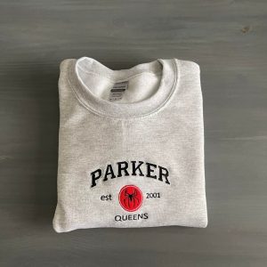 parker queens vintage embroidered sweatshirt vintage avengers spiderman crewneck spider on sleeve embroidery tshirt sweatshirt hoodie gift laughinks 1