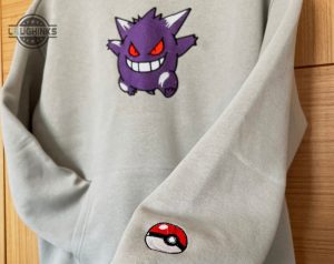 pokemon gengar embroidered sweatshirt hoodie embroidered sweatshirt pokemon gengar embroidery pokemon gengar high quality unisex embroidery tshirt sweatshirt hoodie gift laughinks 1