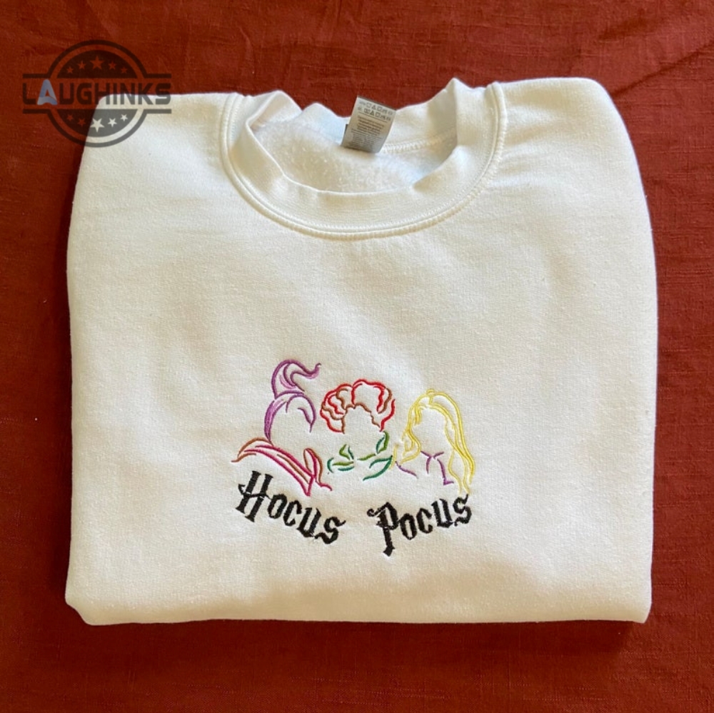 Hocus Pocus Embroidered Sweatshirt  Cute Halloween Sweatshirt Embroidery Tshirt Sweatshirt Hoodie Gift