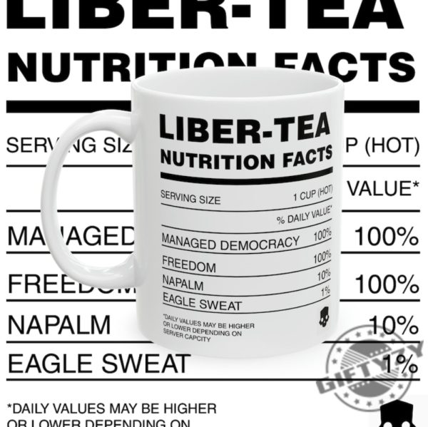 Libertea Nutrition Facts Helldivers 2 Ceramic Mug giftyzy 1