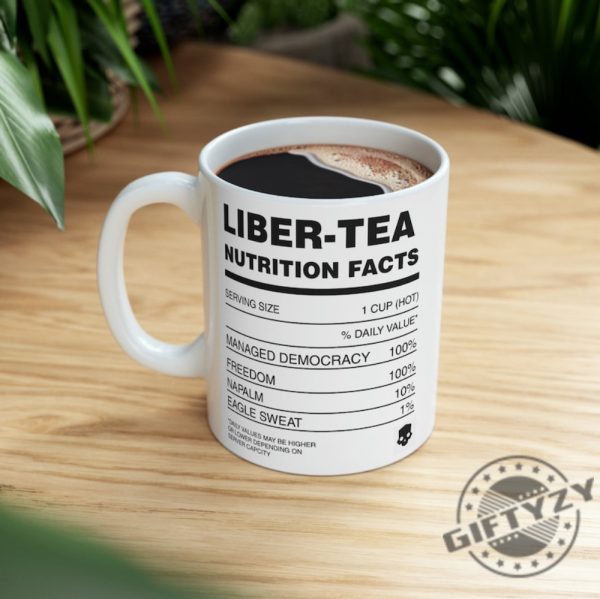 Libertea Nutrition Facts Helldivers 2 Ceramic Mug giftyzy 3