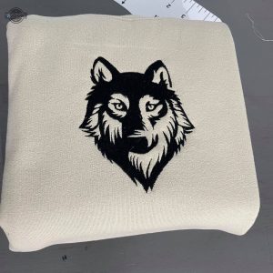 new trend wolf embroidered sweatshirts embroidery tshirt sweatshirt hoodie gift