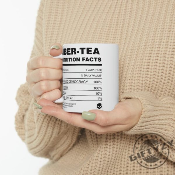 Libertea Nutrition Facts Helldivers 2 Ceramic Mug giftyzy 4