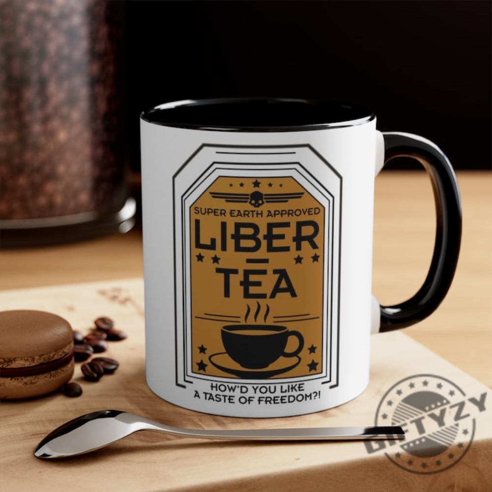 Helldivers Taste Democracy Mug Morning Cup Of Libertea Libertea Helldivers 2 Mug