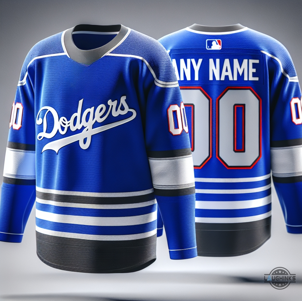 Dodgers Hockey Jersey Custom Name And Number Los Angeles Dodgers All Over Printed Jersey Shirts Personalized La Dodgers Baseball Hockey Jerseys