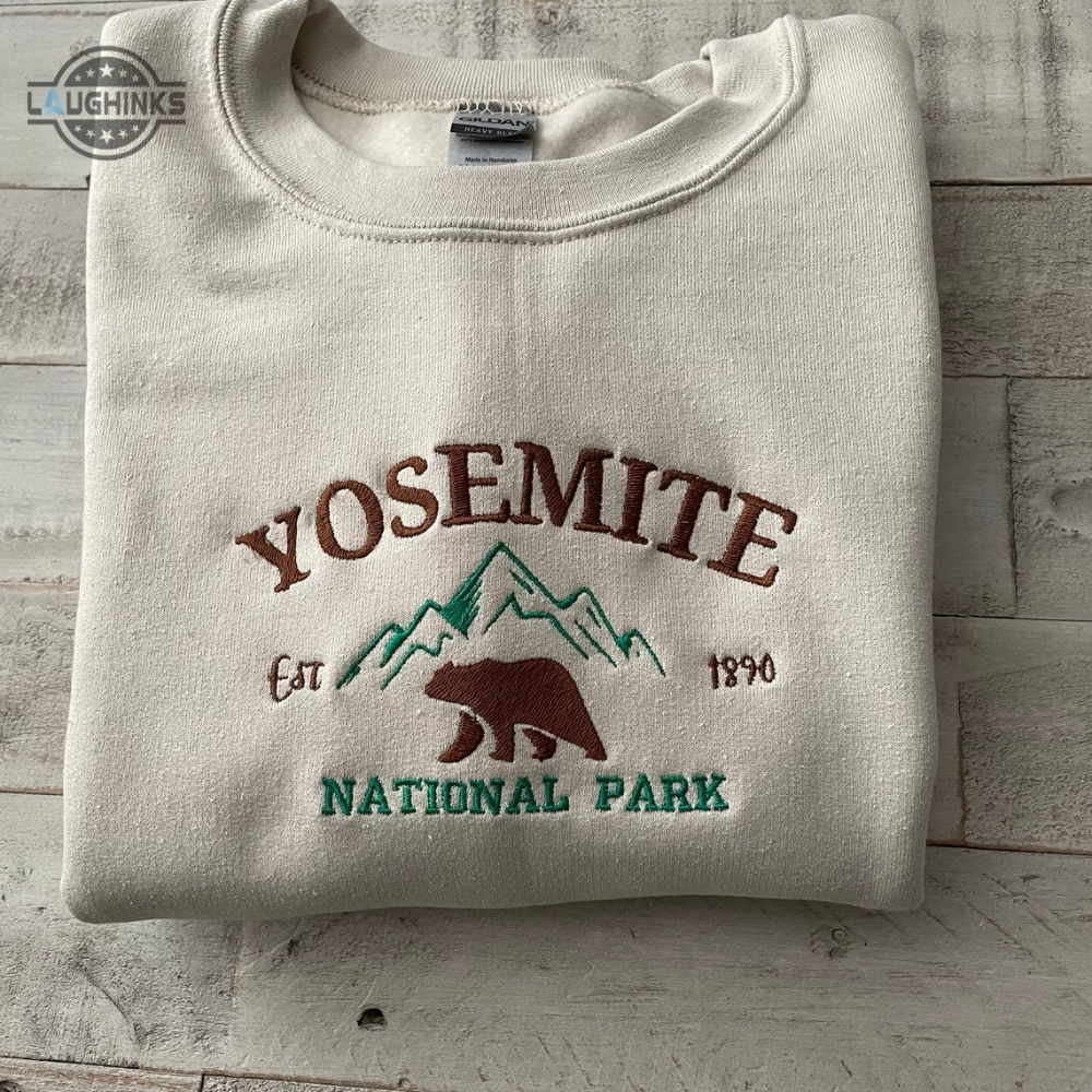 Yosemite National Park Embroidered Crewneck Embroidered Crewneck National Park Sweatshirt Embroidery Tshirt Sweatshirt Hoodie Gift