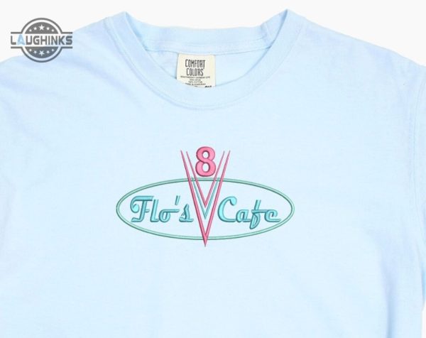 flos v8 cafe embroidered tshirt disneyland shirt cars t shirt flos shirt disney tshirt womens disney shirt embroidery tshirt sweatshirt hoodie gift laughinks 1