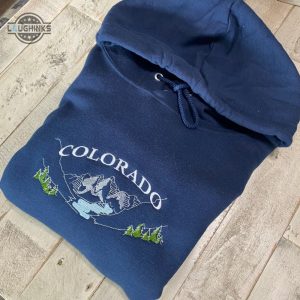 colorado embroidered hoodie colorado vintage hooded sweatshirt colorado mountain fleace embroidery tshirt sweatshirt hoodie gift laughinks 1