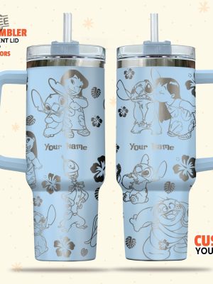 Custom Disney Stitch And Lilo Stanley Cup Tumbler Stitch Stanley Cup Stitch And Lilo Stanley Cup Disneyland Tumbler Disney Birthday Gift revetee 2