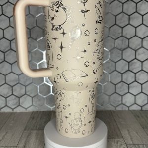 Beauty And The Beast Engraved Tumbler Beauty And The Beast Stanley Cup Disneyland Tumbler Disney Birthday Gift Unique revetee 2
