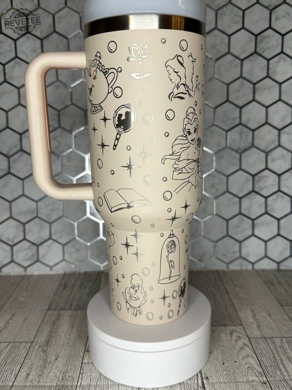 Beauty And The Beast Engraved Tumbler Beauty And The Beast Stanley Cup Disneyland Tumbler Disney Birthday Gift Unique revetee 4