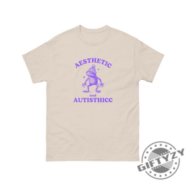 Aesthetic And Autisthicc Funny Autism Shirt Frog Tshirt Stupid Mental Health Cartoon Hoodie Silly Meme Sweatshirt Goofy Shirt giftyzy 2