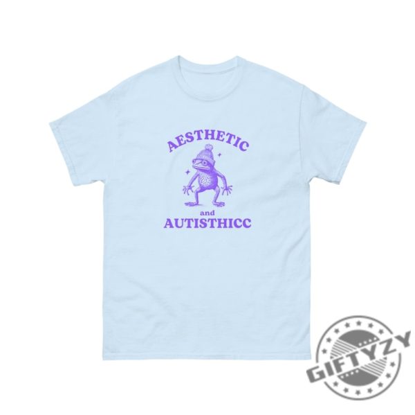 Aesthetic And Autisthicc Funny Autism Shirt Frog Tshirt Stupid Mental Health Cartoon Hoodie Silly Meme Sweatshirt Goofy Shirt giftyzy 3