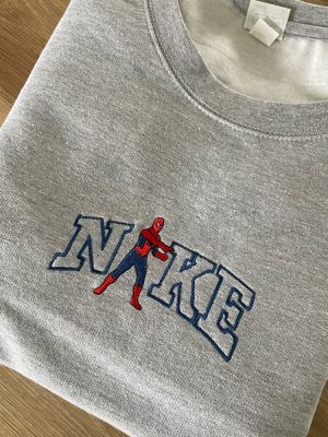 Spiderman Embroidered Sweatshirt Marvel T Shirt Spiderman Costume Shirt Nike Spider Man Sweatshirt Spiderman Sweatshirt Unique revetee 2