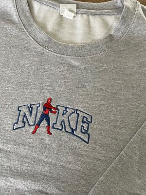 Spiderman Embroidered Sweatshirt Marvel T Shirt Spiderman Costume Shirt Nike Spider Man Sweatshirt Spiderman Sweatshirt Unique revetee 3