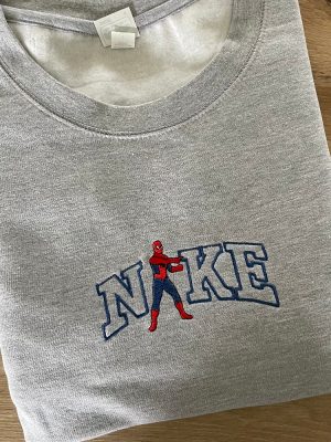 Spiderman Embroidered Sweatshirt Marvel T Shirt Spiderman Costume Shirt Nike Spider Man Sweatshirt Spiderman Sweatshirt Unique revetee 4