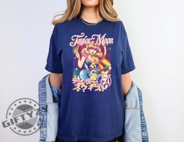 Retro Taylor Moon Shirt Comfort Colors Anime Graphic Cartoon Sweatshirt Swift Hoodie Swiftie Tshirt Taylor Anime Shirt giftyzy 3