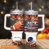 custom name just a girl loves cbe fall flower sublimation pattern 40oz tumbler with handle and straw lid personalized stanley tumbler dupe 40 oz stainless steel travel cups laughinks 1