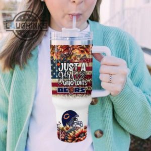 custom name just a girl loves cbe fall flower sublimation pattern 40oz tumbler with handle and straw lid personalized stanley tumbler dupe 40 oz stainless steel travel cups laughinks 1 4