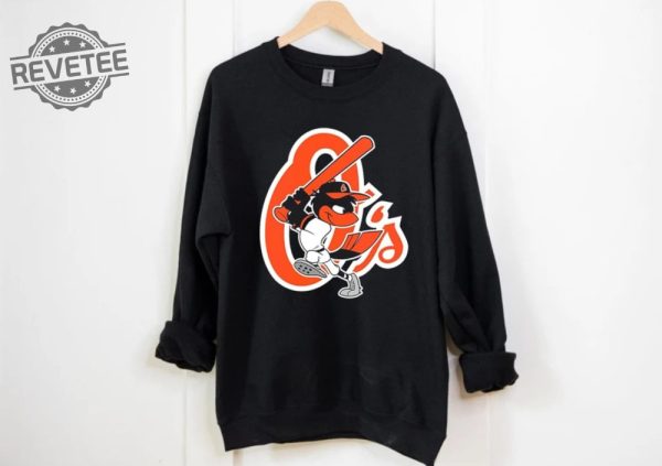 Vintage Baltimore Baseball Team Mascot Black Sweatshirt Baltimore Baseball Orioles Sweatshirt Orioles Hoodie Orioles Vintage Tee revetee 1