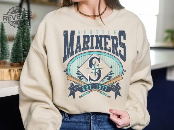 Seattle Baseball Sweatshirt Vintage Seattle Baseball Sweatshirt Seattle Est 1977 Sweatshirt Mariners Sweatshirt Seattle Game Day Shirt revetee 1