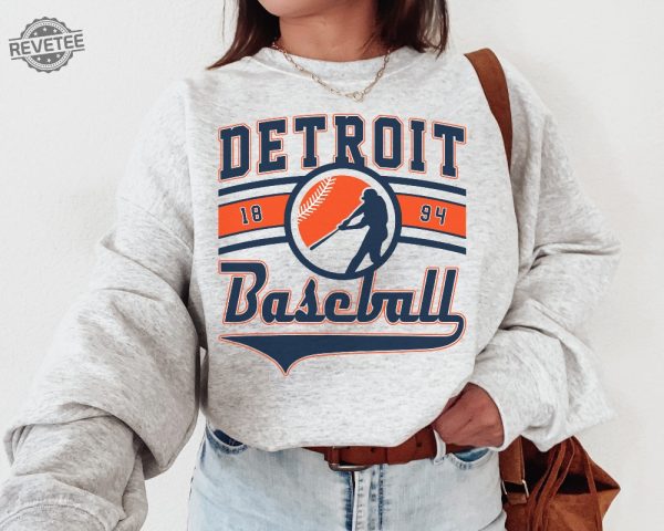 Vintage Detroit Tiger Crewneck Sweatshirt Detroit Baseball Shirt Game Day Shirt Tigers Sweatshirt Detroit Sweater Detroit Baseball Shirt revetee 2