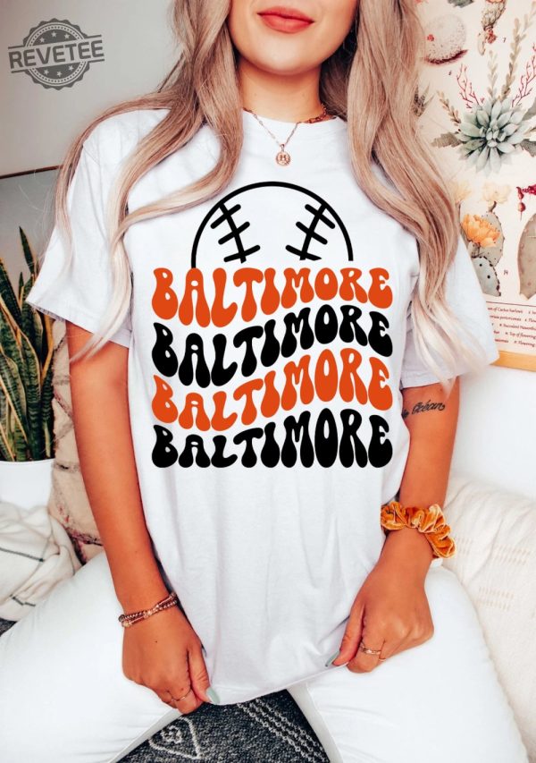 Baltimore Baseball Shirt Baltimore Baseball Sweatshirt Vintage Baltimore Baseball Shirt Baltimore Baseball Fan Gift Baltimore Sweater revetee 1