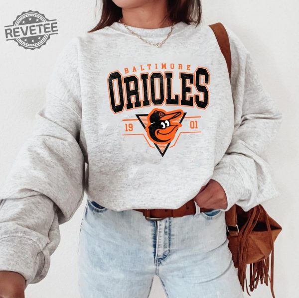 Vintage Baltimore Baseball Sweatshirt Baltimore Baseball Crewneck Baseball Fan Shirt Baltimore Orioles Sweatshirt revetee 1