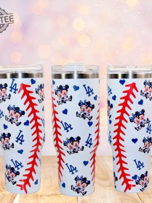 Mickey Mouse Minnie Mouse Los Angeles Dodgers 40Oz Tumbler Mickey And Minnie La Dodgers Tumbler La Dodgers Stanley Cup revetee 4