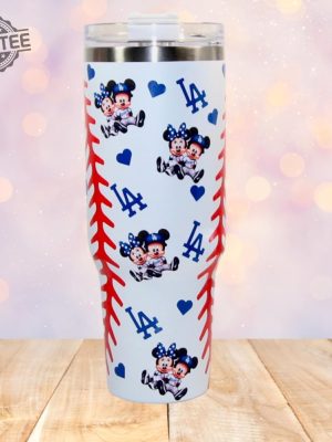 Mickey Mouse Minnie Mouse Los Angeles Dodgers 40Oz Tumbler Mickey And Minnie La Dodgers Tumbler La Dodgers Stanley Cup revetee 5