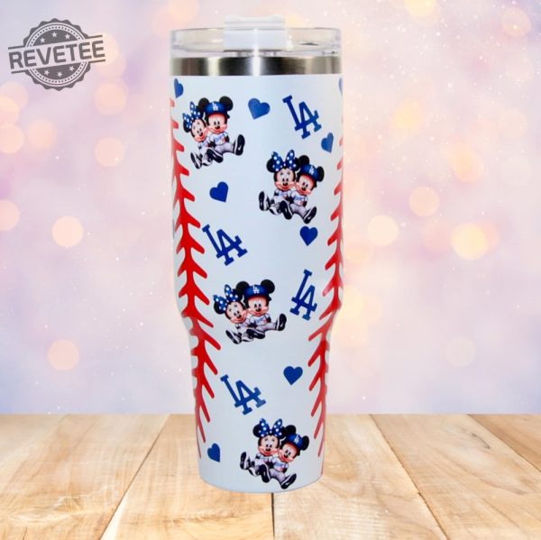 Mickey Mouse Minnie Mouse Los Angeles Dodgers 40Oz Tumbler Mickey And Minnie La Dodgers Tumbler La Dodgers Stanley Cup revetee 5