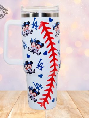 Mickey Mouse Minnie Mouse Los Angeles Dodgers 40Oz Tumbler Mickey And Minnie La Dodgers Tumbler La Dodgers Stanley Cup revetee 6