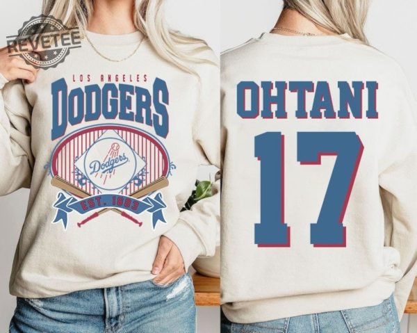 Shohei Ohtani Sweatshirt Los Angeles Baseball Shirt Los Angeles Dodgers Shirt Dodgers Sweater Dodgers Hoodie Los Angeles Baseball revetee 1