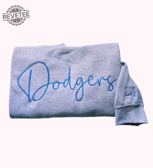 Dodgers Embroidered Sweatshirt La Dodgers Embroidered Sweatshirt La Dodgers Sweatshirt La Dodgers Hoodie revetee 1