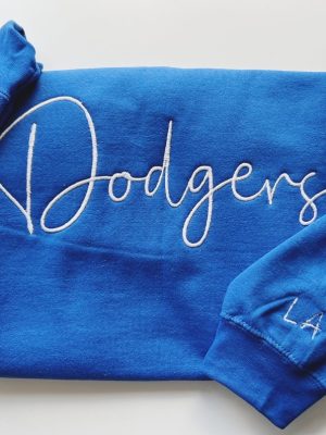 Dodgers Embroidered Sweatshirt La Dodgers Embroidered Sweatshirt La Dodgers Sweatshirt La Dodgers Hoodie revetee 2