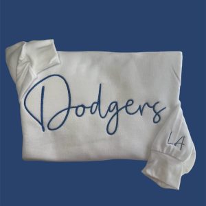 Dodgers Embroidered Sweatshirt La Dodgers Embroidered Sweatshirt La Dodgers Sweatshirt La Dodgers Hoodie revetee 3
