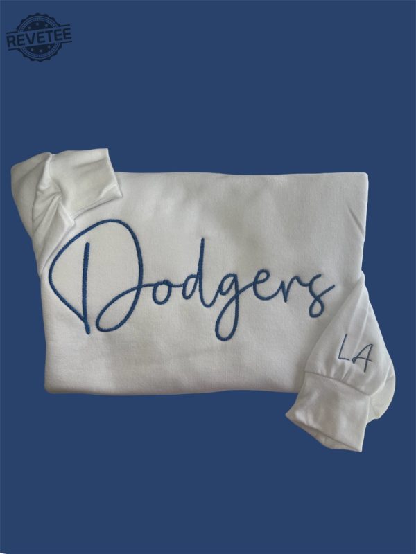 Dodgers Embroidered Sweatshirt La Dodgers Embroidered Sweatshirt La Dodgers Sweatshirt La Dodgers Hoodie revetee 3