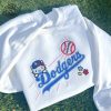 Los Angeles Crewneck Dodgers Old English Embroidered Crewneck Hello Kitty Dodgers Sweatshirt Hello Kitty Dodgers Shirt revetee 1