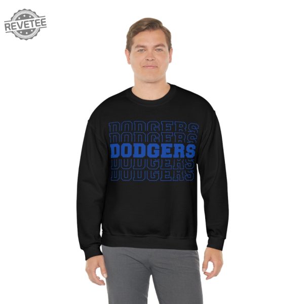 Dodgers Dodgers Dodgers Sweatshirt Dodgers Dodgers Dodgers Crewneck Sweatshirt Los Angeles Dodgers Sweatshirt Unique revetee 4