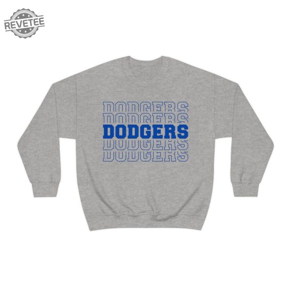 Dodgers Dodgers Dodgers Sweatshirt Dodgers Dodgers Dodgers Crewneck Sweatshirt Los Angeles Dodgers Sweatshirt Unique revetee 5