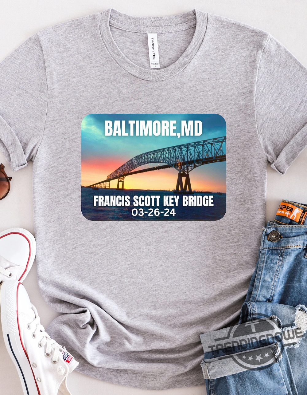 Baltimore Bridge Collapse Shirt Baltimore Strong Shirt Pray For Baltimore Shirt Francis Scott Key Baltimore Bridge T Shirt