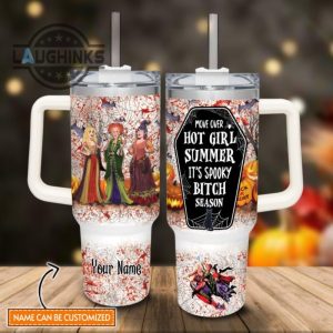 custom name hocus pocus halloween costume its spooky season 40oz stainless steel tumbler with handle and straw lid personalized stanley tumbler dupe 40 oz stainless steel travel cups laughinks 1