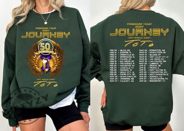 Journey Freedom Tour 2024 Shirt Journey With Toto 2024 Concert Sweatshirt Journey Band Fan Tshirt Journey Hoodie Journey Freedom Tour Gift giftyzy 2