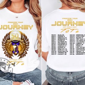 Journey Freedom Tour 2024 Shirt Journey With Toto 2024 Concert Sweatshirt Journey Band Fan Tshirt Journey Hoodie Journey Freedom Tour Gift giftyzy 6