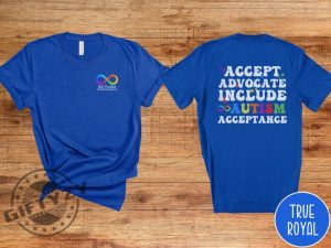 Autism Awareness Shirt Autism Acceptance Tshirt Rainbow Infinity Symbol Hoodie Awareness Sweatshirt Autism Acceptance Front And Back Print Shirt giftyzy 3