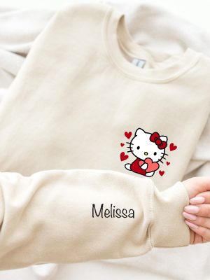 Hello Kitty Sweatshirt Hello Kitty Heart Hoodie Hello Kitty Heart Sweatshirt Hello Kitty Heart Shirt Hello Kitty Sweater Unique revetee 2