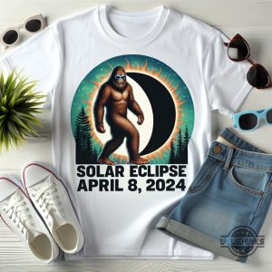 bigfoot eclipse shirt sweatshirt hoodie mens womens kids funny total solar eclipse shirts april 8th 2024 eclipse tshirt sasquatch watching eclipse camping gift laughinks 1
