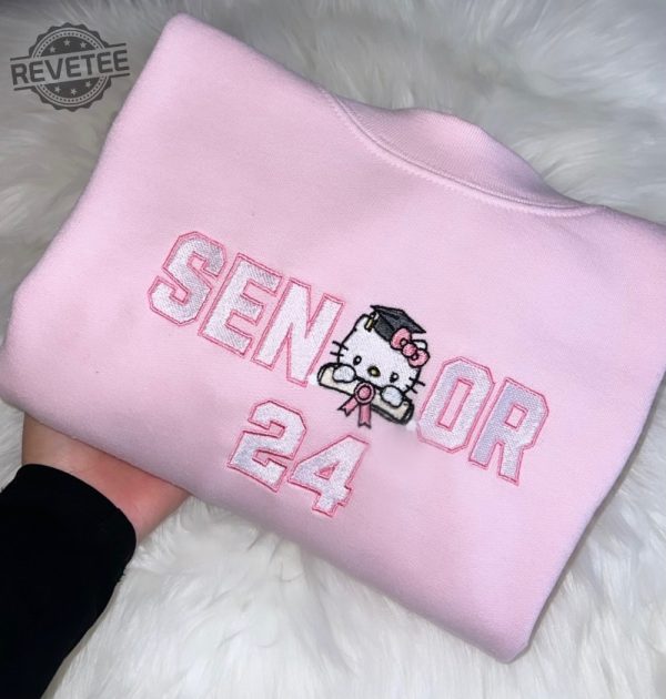 Hello Kitty Senior Embroidered Shirt Hello Kitty Senior Embroidered Sweatshirt Hello Kitty Senior Embroidered Hoodie Unique revetee 1